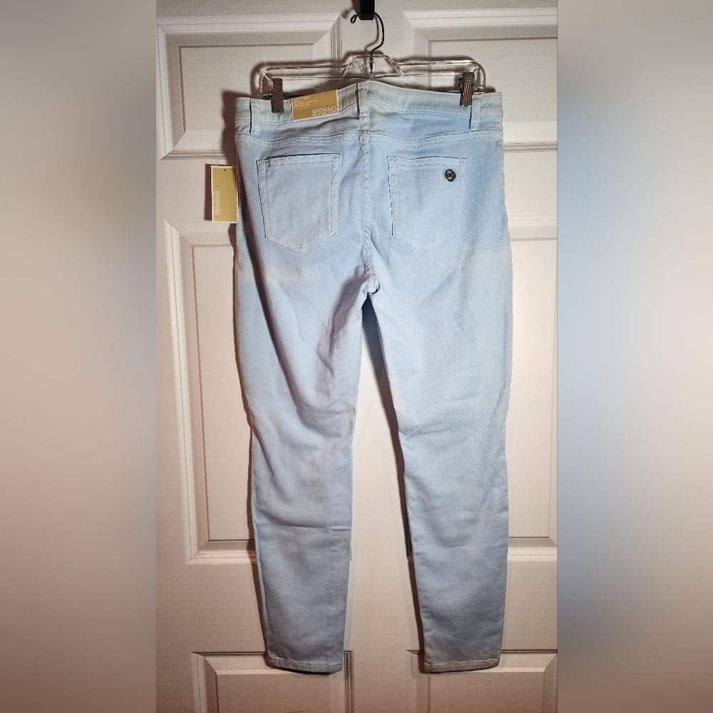 NWT MICHAEL Michael Kors Light Blue Women’s Izzy Skinny Jeans Size 10 Minor Flaw - Picture 8 of 8